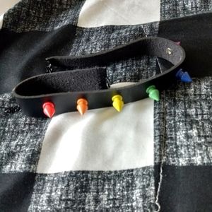 Spiked Rainbow Choker